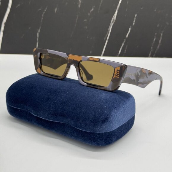 NEW GG1331S 006 GUCCI SUNGLASSES GREY HAVANA BROWN UNISEX EYEWEAR GUCCI - Picture 1 of 16